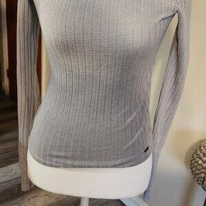Hollister Long Sleeve Ribbed Tee - Size XS